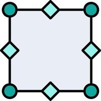 Nodes Line Filled Icon vector