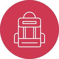 Backpack Line Multi Circle Icon vector