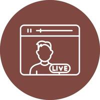 Video Line Multi Circle Icon vector