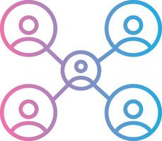 Networking Line Gradient Icon Design vector