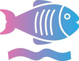 Flounder Glyph Gradient Icon Design vector