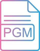 PGM File Format Line Gradient Icon Design vector