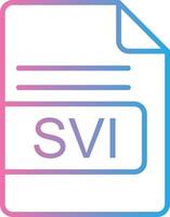 SVI File Format Line Gradient Icon Design vector