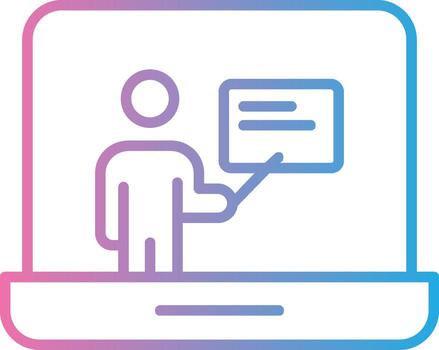 en línea degradado multi circulo educación línea degradado icono diseño vector