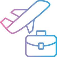 Business Trip Line Gradient Icon Design vector