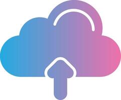 Cloud Glyph Gradient Icon Design vector