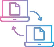 Data Sharing Line Gradient Icon Design vector