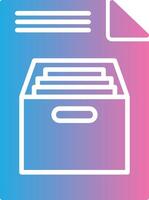 Box Closed Glyph Gradient Icon Design vector