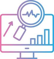 System Monitoring Line Gradient Icon Design vector