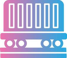 Train Container Glyph Gradient Icon Design vector