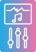 Music Player Glyph Gradient Icon Design vector