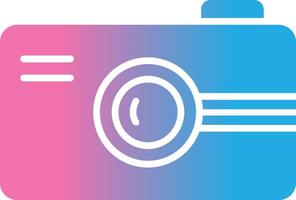 Digital Camera Glyph Gradient Icon Design vector