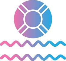 Life Saver Glyph Gradient Icon Design vector