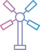 Windmill Line Gradient Icon Design vector