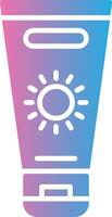 Sun Cream Glyph Gradient Icon Design vector
