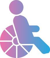 Disability Glyph Gradient Icon Design vector
