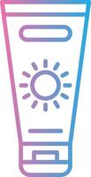 Sun Cream Line Gradient Icon Design vector