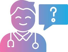 Health Question Glyph Gradient Icon Design vector