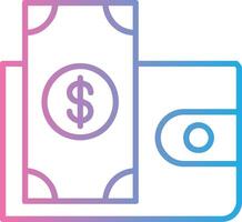 Payment Line Gradient Icon Design vector