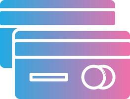 Credit Cards Glyph Gradient Icon Design vector