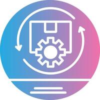 Integrated Logistics Glyph Gradient Icon Design vector