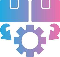 Order Processing Glyph Gradient Icon Design vector