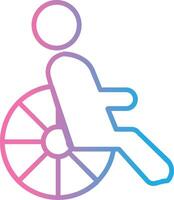 Disability Line Gradient Icon Design vector