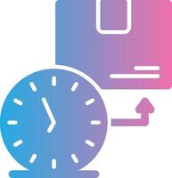 On Time Deliveries Glyph Gradient Icon Design vector