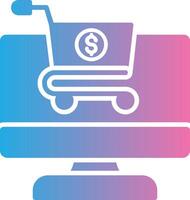 E Commerce Glyph Gradient Icon Design vector