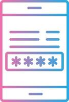 Password Line Gradient Icon Design vector