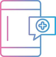 OnLine Gradient Multi Circle Medical Help Line Gradient Icon Design vector