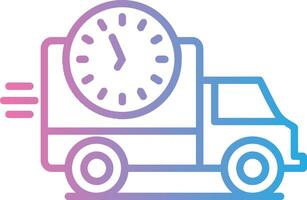 Delivery Time Line Gradient Icon Design vector