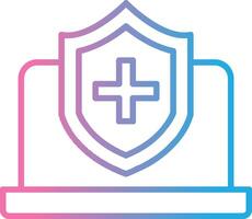 Health Insurance Line Gradient Icon Design vector