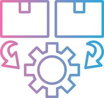 Order Processing Line Gradient Icon Design vector