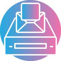 Project Inbox Glyph Gradient Icon Design vector