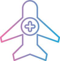 Air Medical Service Line Gradient Icon Design vector