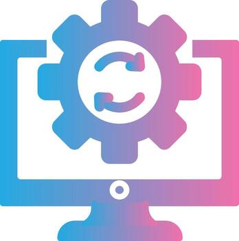 Data Processing Glyph Gradient Icon Design vector