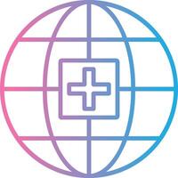 Global Medical Service Line Gradient Icon Design vector