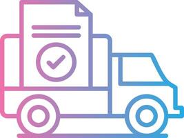 Proof Of Delivery Line Gradient Icon Design vector