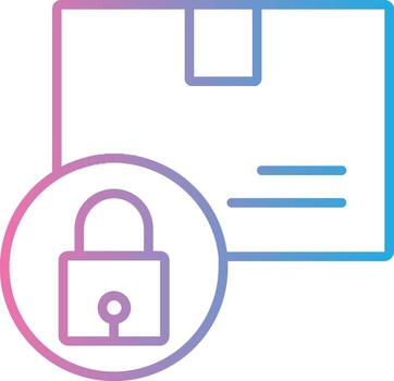 Logistics and Security Line Gradient Icon Design vector