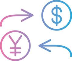 Currency Exchange Line Gradient Icon Design vector