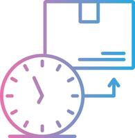 On Time Deliveries Line Gradient Icon Design vector