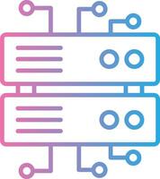 Database Architecture Line Gradient Icon Design vector