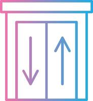 Elevator Line Gradient Icon Design vector