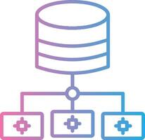 Big Data Line Gradient Icon Design vector