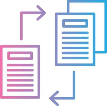 Files Exchange Line Gradient Icon Design vector