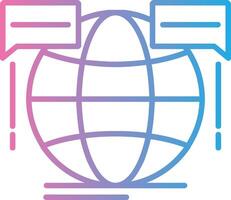 Global Forum Line Gradient Icon Design vector