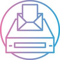 Project Inbox Line Gradient Icon Design vector