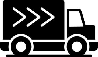 Delivery Truck Glyph Icon Design vector