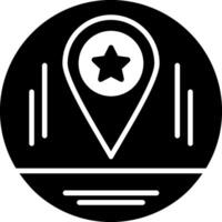 Map Marker Glyph Icon Design vector